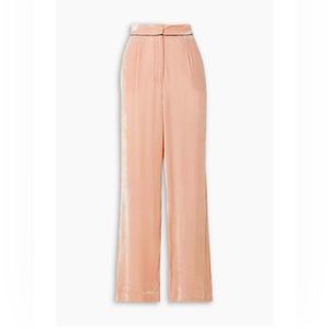 Sleeping with Jacques pink velvet wide leg trousers.